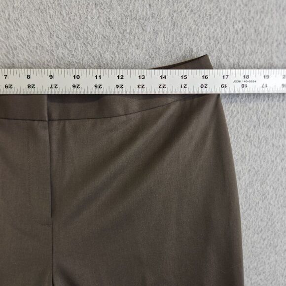 Lafayette 148 Pants Womens 10 Brown Menswear Fit Virgin Italian Stretch Wool - Picture 6 of 16